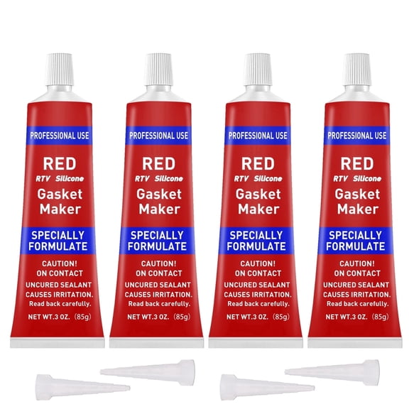 RTV Silicone Gasket Maker, High Temp Silicone Resist Oil, Anti-Freeze, Red, 340g