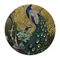 thumbnail image 4 of WYYP Peacock Birds Garden Round Tablecloth Waterproof Resistant Fabric 100% Polyester Fiber White, 4 of 8