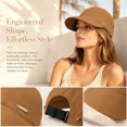 thumbnail image 7 of Hkoxplj Women Lightweight Breathable Baseball Cap Short Curved Brim Sun Hat UV Protection Adjustable Metal Buckle Outdoor Sports Hat Solid Color Summer Casual Hat Unstructured Cap, 7 of 7