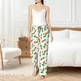 thumbnail image 5 of Uemuo Cute Carrot Pattern Women's Wide Leg Palazzo Lounge Pants with Pockets Light Weight Loose Comfy Casual Pajama Pants-Large, 5 of 9