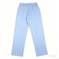 thumbnail image 6 of Men's Linen Pants Casual Summer Beach Pants Breathable Loose Fit with Elastic Waist Drawstring Yoga Trousers Slacks Big and Tall Size S-3XL Light Blue, 6 of 8
