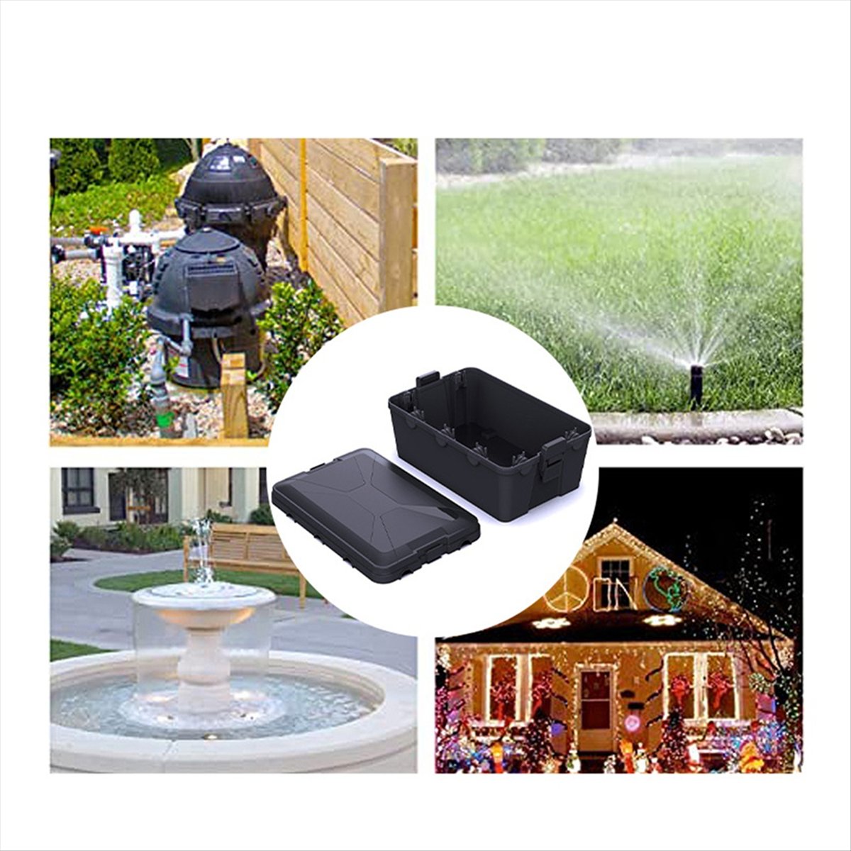 Outdoor Electrical Box Large Outdoor Extension Cord Cover Waterproof Weatherproof Connection Box for Outside Power Cord