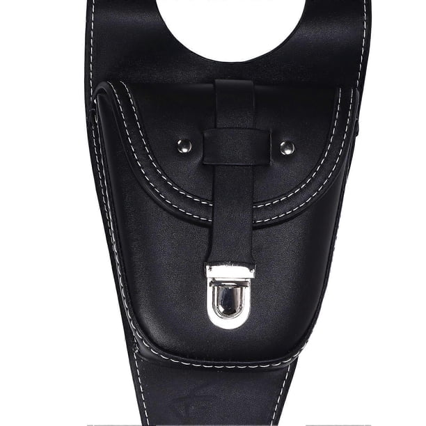 Motorcycle Oil Tank Bag Waterproof Artificial Leather Universal Cell Phone Wallet Storage BagBlack