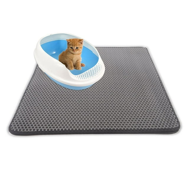 CNKOO Dual Layer Waterproof Honeycomb Non-Slip Cat Litter Mat Floor Pad?Pet Supply