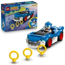 LEGO Sonic the Hedgehog Sonic: Speedster Lightning Race Car Toy for Boys & Girls - Toy Building Set W/Sonic Minifigure for Kids & Gamers, Ages 7 - Gift Idea for Birthdays - 77117