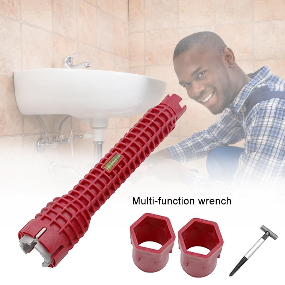 Details about   8 in 1 Multi-function Faucet Sink Installer Water Pipe Spanner Wrench. 