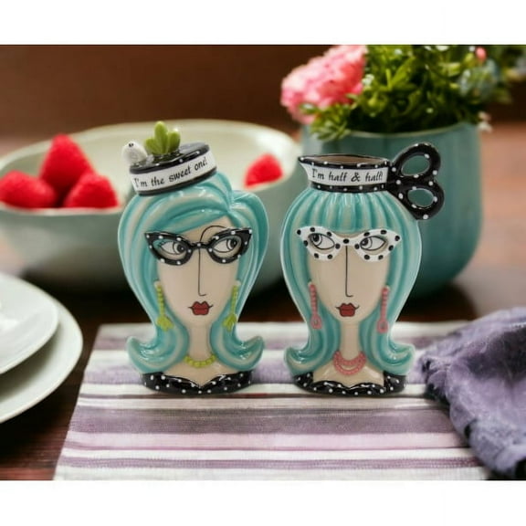 Ceramic Besties Sugar and Creamer Set with Spoon  Friend