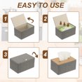 thumbnail image 4 of Tissue Box Cover, Rectangle Modern Tissue Box Holder (7.5"x4.7"x3.7", Black), 4 of 7