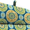 thumbnail image 4 of Jordan Manufacturing 72" x 22" Tabea Sunblue Multicolor Medallion Rectangular Outdoor Chaise Lounge Cushion with Ties and Hanger Loop, 4 of 11