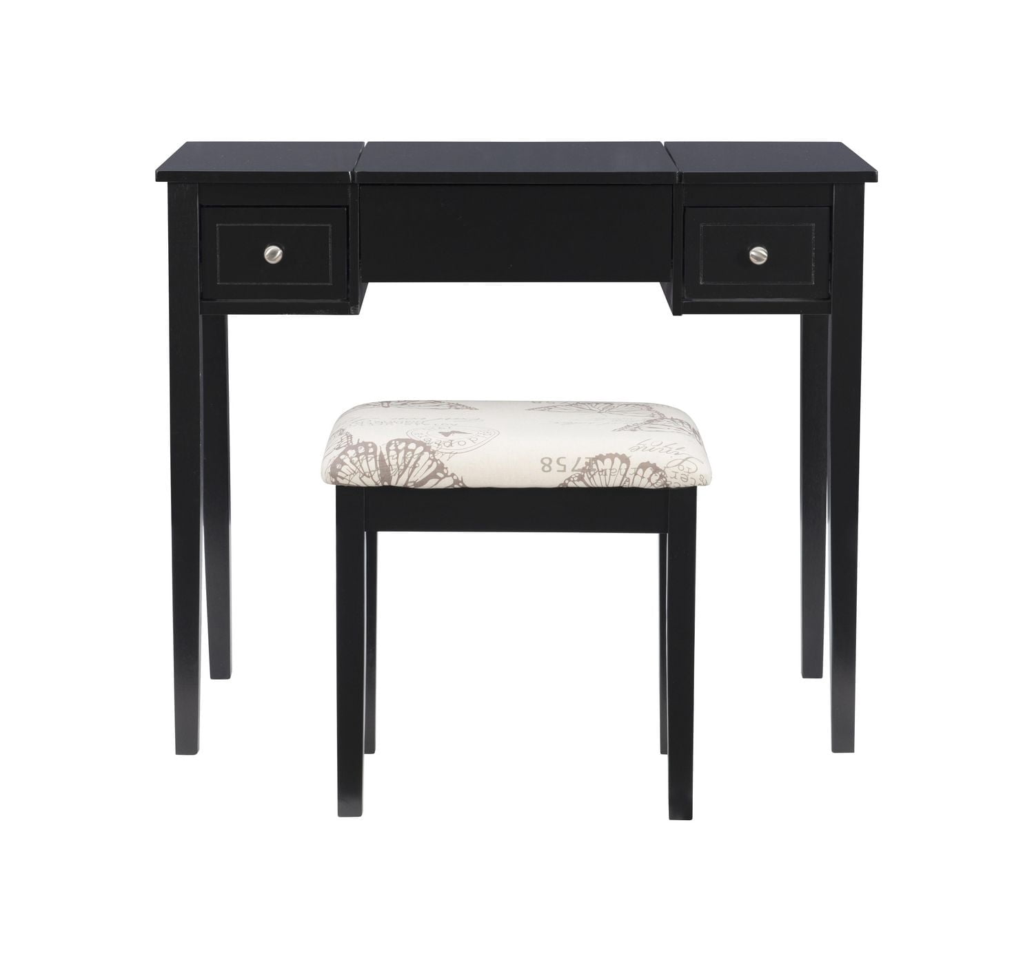 Ensemble de coiffeuse Joanna papillon noir
