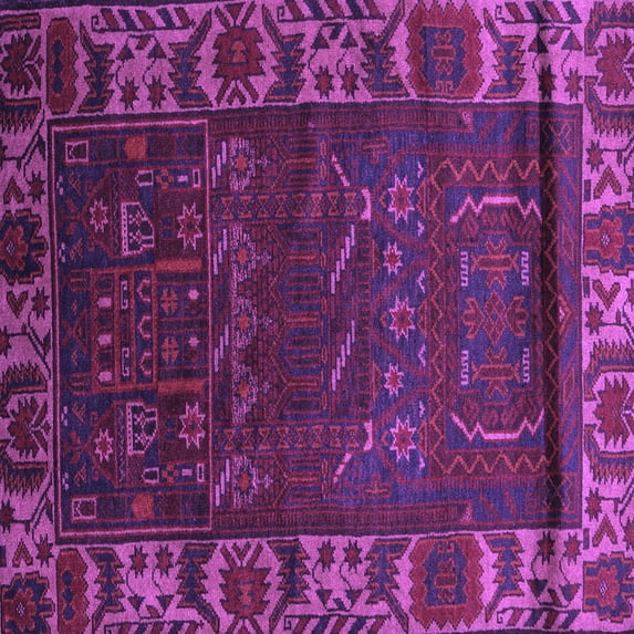 Ahgly Company Indoor Square Persian Purple Traditional Area Rugs, 3' Square
