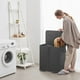 thumbnail image 4 of Cesto de ropa Lifewit doble con tapa y 2 bolsas, 155 L, color negro, 4 of 4