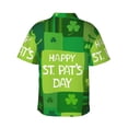 thumbnail image 3 of Happy St.Pat'S Day Hawaiian Shirts For Men, Summer Short-Sleeve Relaxed-Fit Button-Down Shirts Small, 3 of 9