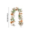 thumbnail image 3 of Brondbend Artificial Vine Fall Maple Leaf String Mini Pumpkin Decoration Plastic Hanging Front Door Thanksgiving Harvest Home Porch Entryway Living Room Bedroom Decor, 3 of 6
