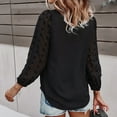 thumbnail image 6 of IROINNID Discount Womens Long Sleeve V-Neck Shirts Summer Solid Color Chiffon Tops,Black, 6 of 9