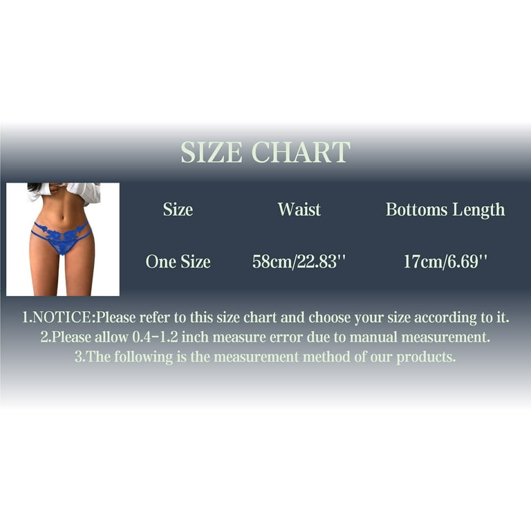 Zuwimk Womens Panties Seamless,Women's Low Rise Underwear Y-Back Lingerie  Thong Panty Blue,One Size