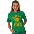 thumbnail image 3 of Funny Graduation Whew That Was Close Plus Size Crewneck Graphic Tee Shirt Brisco Brands 5X, 3 of 5