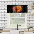 thumbnail image 3 of Sports Basketball Window Valance Curtain Boys Girls Cool Ball Pattern with Flame and Water Valance Tier Curtain Rod Pocket Curtain Valance for Kitchen/Bedroom/Living Room, 1 Panel, 54 x 18 Inch, 3 of 6