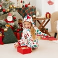 thumbnail image 5 of PatPat Baby Christmas Pajamas Family Matching Hooded One Piece Long Sleeve Dinosaur Costume Sleepwear Newborn Infant Clothes with Christmas Socks 6-9 Months, 5 of 14