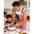 thumbnail image 6 of 250th Anniversary Mens American Flag Overalls Shorts Jumpsuit 4th of July Bib Coveralls(Red White Blue,XL), 6 of 9