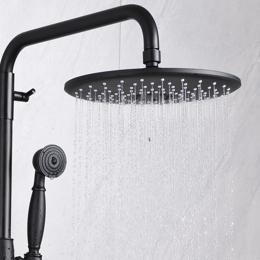 Proox Rainfall Showerhead Wall Mounted Bath Hand Shower System with Adjustable Slide Bar