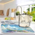 thumbnail image 5 of Yayeee Dish Drying Mat for Kitchen Counter 18"x24" Microfiber Absorbent Pad, Crystal Ocean, 5 of 7