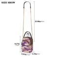 thumbnail image 2 of FORMRS Crossbody Bag for Women Quilted Travel Shoulder Cell Phone Purse with Chain Strap Handbag, Purple Wave Pattern, 2 of 7