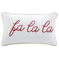 thumbnail image 2 of SAFAVIEH Fa La La Christmas 12" x 20" Decorative Holiday Pillow, Ivory/Red, 2 of 4