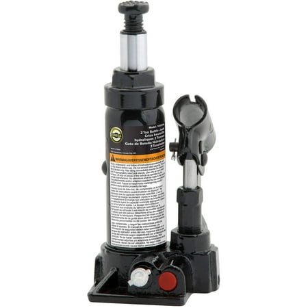 Omega 10025b black hydraulic bottle jack, 2 ton capacity