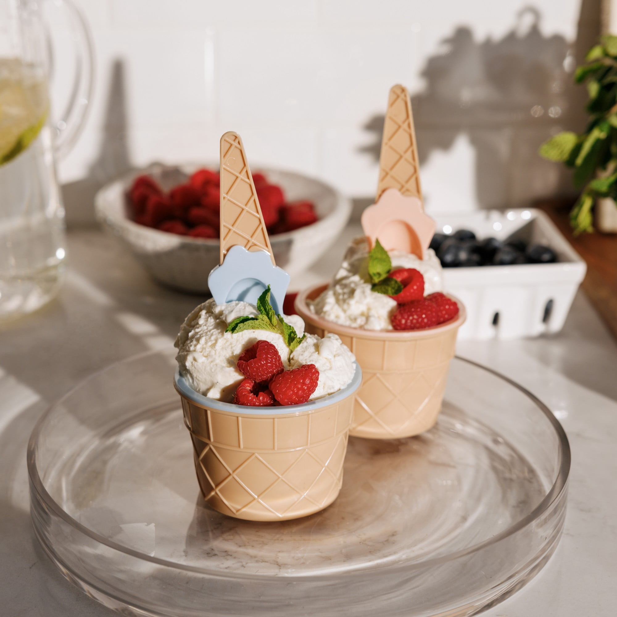Thyme & Table 2-Pack Ice Cream Bowls - Blue