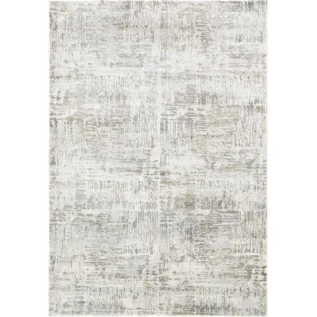 Dynamic Rugs CC283555190 Tapis de Zone Castilla 3555 2 Pi. 2 Po. x 7 Pi. 7 Po., 190 Ivoire & Gris