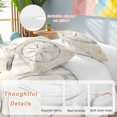 thumbnail image 2 of 3 Piece Sand Dollar Coastal Duvet Cover Set Queen Size, Microfiber Comforter/Quilt Cover with Corner Ties and 2 Pillowcases, Summer Beach Beige Sea All Season Soft Bedding with Zipper Closure, 2 of 8