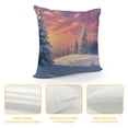 thumbnail image 4 of Shiartex Pillow Covers Winter Throw Pillows, Idyllic Panorama of Winter Sunrise in Snow Covered Mountains Serenity Freshness, Outdoor Pillowcase Cushion Case Decor for Home Sofa Couch Bed, 4 of 5
