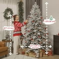 thumbnail image 3 of HOMCOM 7ft Christmas Tree, Full Flocked Pine Tree, Easy Assembly, 3 of 10