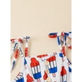 thumbnail image 4 of Bagilaanoe 4th of July Jumpsuit Shorts for Toddler Baby Girl Sleeveless Stars Stripes Print Romper Overalls 12M 18M 24M 3T 4T 5T Kids Short Pants Independence Day Clothes, 4 of 7