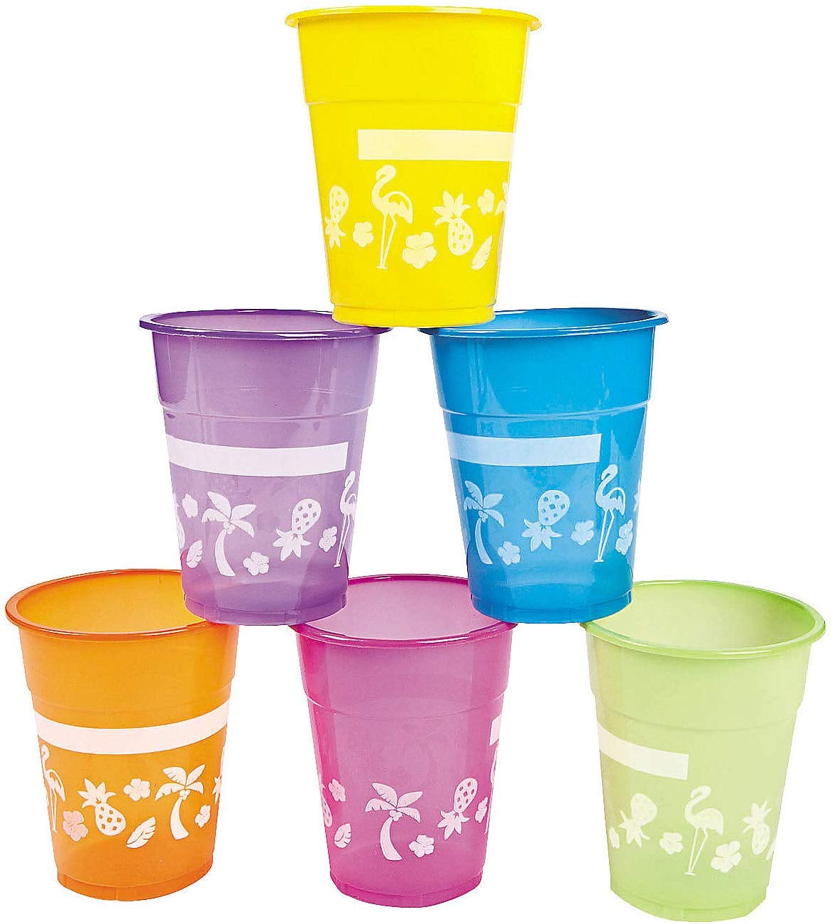 Disposable Luau Party Cups 50 Count Great for Children's Parties
