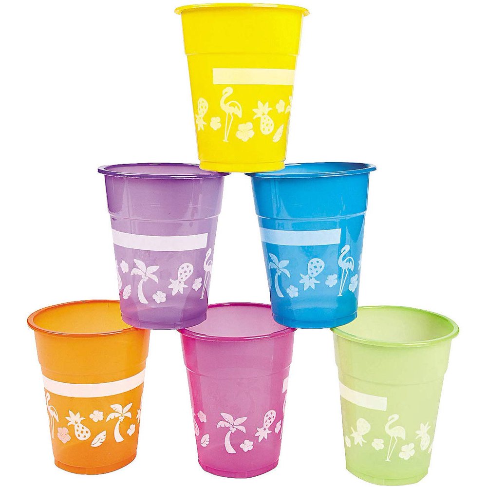 Disposable Luau Party Cups 50 Count Great for Children's Parties