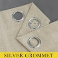 thumbnail image 4 of NICETOWN Linen 100% Blackout Curtains for Living Room, Modern Solid Thermal Insulated Noise Reducing Grommet Drapes, 62"x84", Cream, 2 Panels, 4 of 8