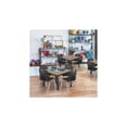 thumbnail image 3 of Regency Kee 30 in. Square Mobile Adjustable Classroom Table- Noble Oak Top, Black Base & 4 Andy 12 in. Black Stack Chairs, 3 of 9