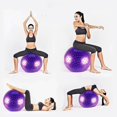 thumbnail image 2 of Yoga Ball With Air Pump Particles Anti-burst Stability Balance Ball Pilates Physical Home Fitness Exercise, 2 of 4