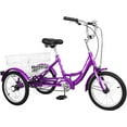 thumbnail image 6 of MOONCOOL 16 inch Kids Tricycle, Single-Speed Three Wheeled Bike for 3'9" to 4'9" 3-13 Year Old Boys & Girls, Children Stable Trike with Large Rear Basket, 6 of 13