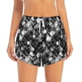 thumbnail image 2 of Sigee Seamless Pattern With Skulls for Women's Athletic Shorts High Waisted Running Shorts Pocket Sporty Short Gym Elastic Workout ShortsX-Large, 2 of 9