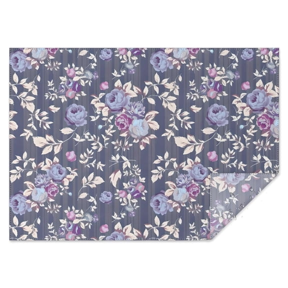Pioneer Flower Floral Print Pattern Rectangle Tablecloth 60"x84",Waterproof Polyester Rectangle Table Cloth, Wipeable Spillproof Polyester Tablecloth for Dining, Camping, Indoor and Outdoor