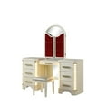 thumbnail image 5 of Beige Wood Bedroom With Led Lights & Nightstand Modern Queen - Lights, 7 Dresser, 5 of 6