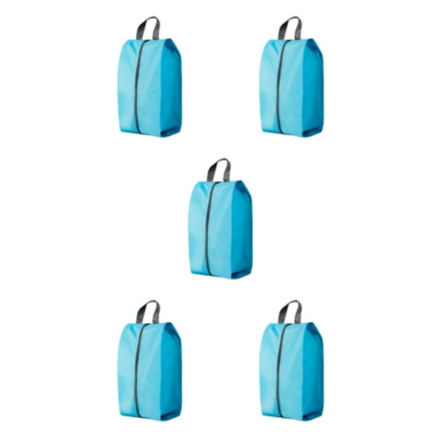 Youkk Sac à Chaussures Léger et Portable en Polyester pour Voyage Pack Chaussures avec Facilité à Utiliser Rangement Compact Vert Azur TG 5Set