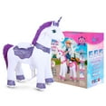 thumbnail image 3 of PonyCycle Purple Ride-On Unicorn Toy for Kids with Brake, Ages 3–4, E313, 3 of 10
