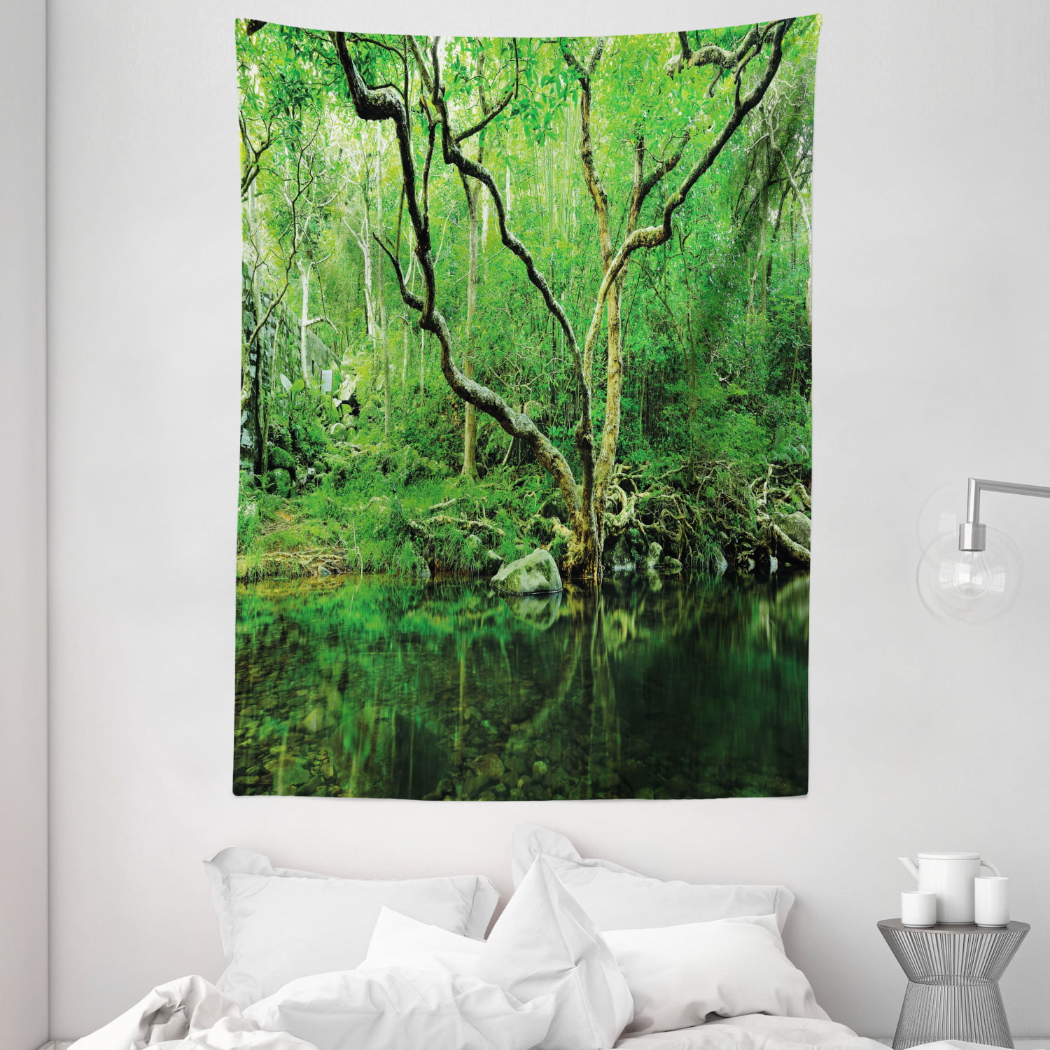 Wall Tapestry Bedroom Decor Polyester Forest 3D Digital Printing Hanging Cloth 