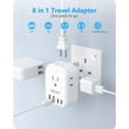 TRAHOOUS to UK Ireland Travel Plug Adapter, Grounded Type G Outlet
