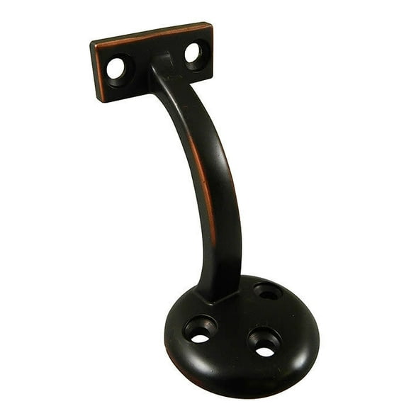 Richelieu Hardware 22820ORBV Handrail Bracket 3 1/8-in (79 mm) 3 Holes, Oil-Rubbed Bronze