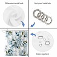 thumbnail image 3 of Polyester Fabric Watercolor Flowers Shower Curtain, Spring Floral Leaves Botanical Blue Waterproof Bathtub Curtain Bathroom Decor Set with Hooks 66 x 72 Inches, 3 of 6